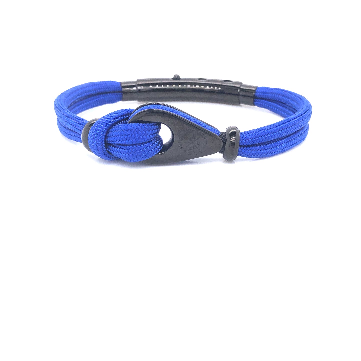 Blue Double Cord with Black Pulley and Beads Bracelet (Blue/Black) | SEAKNOTS | Luby