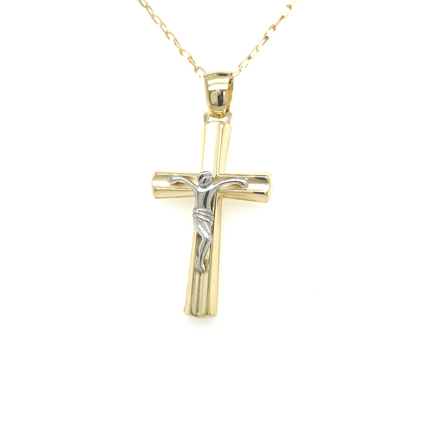 14k Gold Cross with Image | Luby Gold Collection | Luby