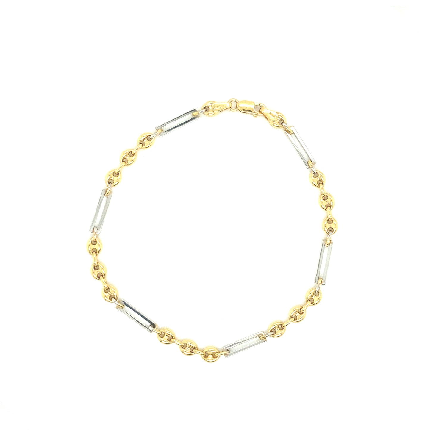 14K GUCCI BRACELET WITH WHITE LINK | Luby Gold Collection | Luby