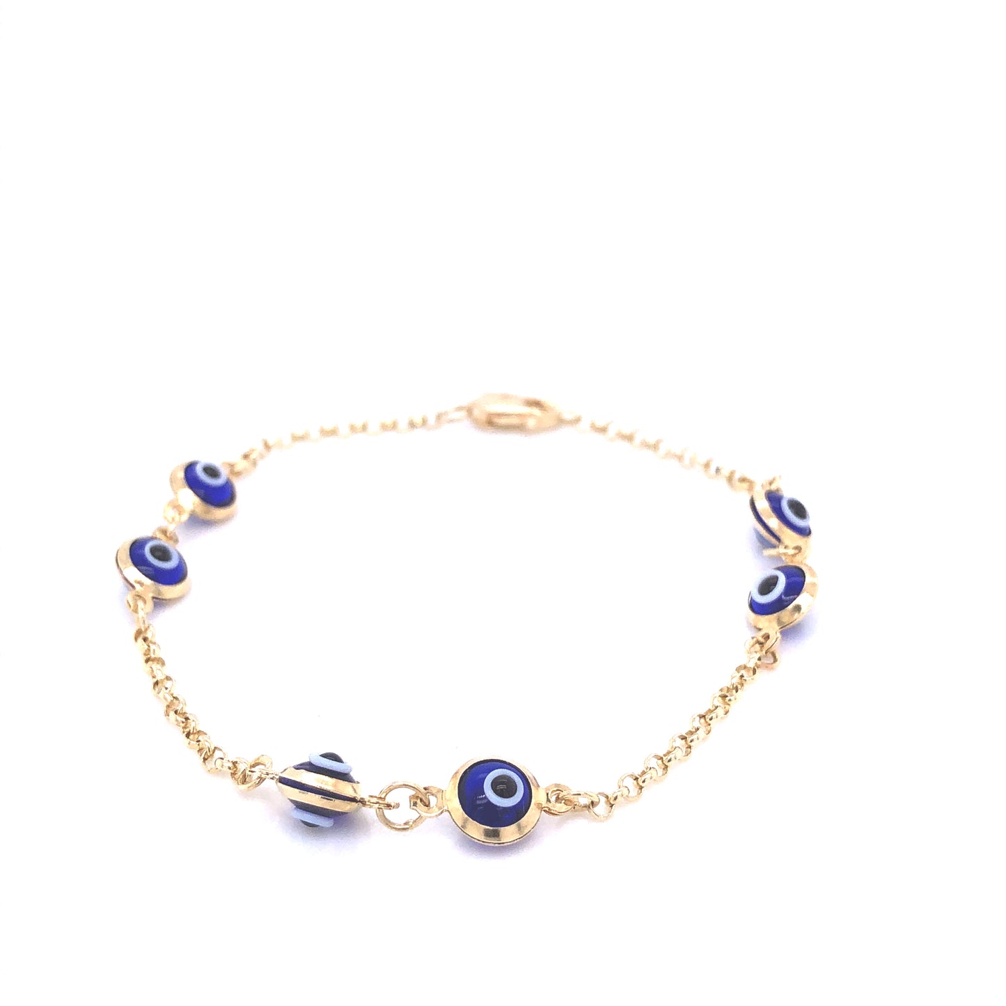 14K Dark Blue Evil Eye Gold Bracelet | Luby Gold Collection | Luby