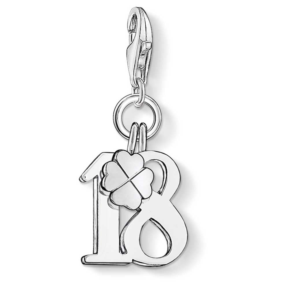 Lucky 18 with Four Leaf Clover Charm (Silver) | Thomas Sabo | Luby