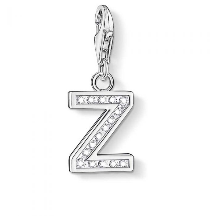 Letter Z with CZ Crystals Charm (Silver) | Thomas Sabo | Luby