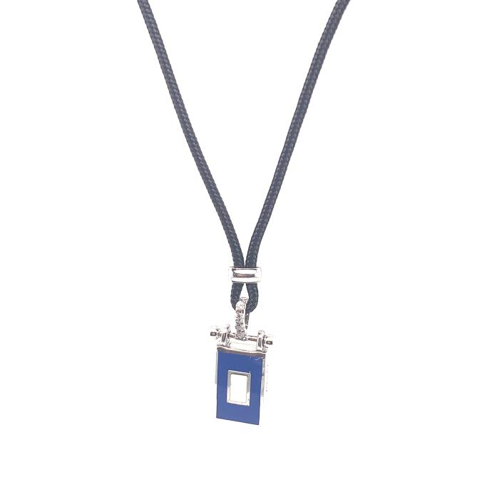 Nautical Flag Pendant with Black Kevlar Necklace | Zancan | Luby