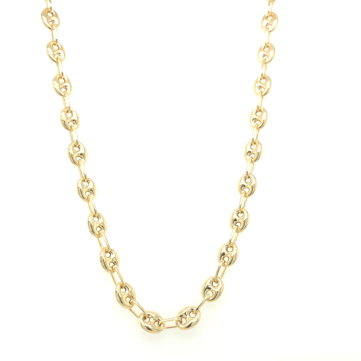 14K Gold Puff Link Necklace | Luby Gold Collection | Luby