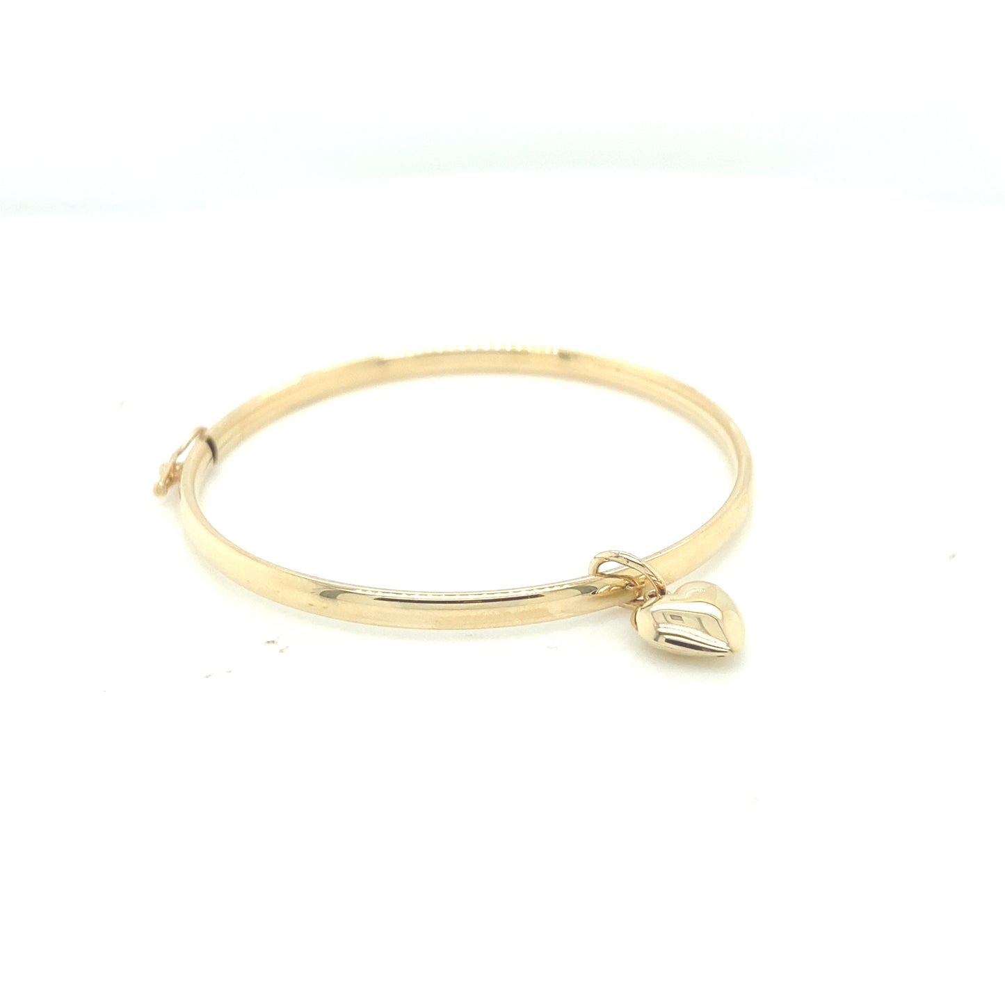 14K Gold Baby Bangle with Dangling Heart | Luby Gold Collection | Luby