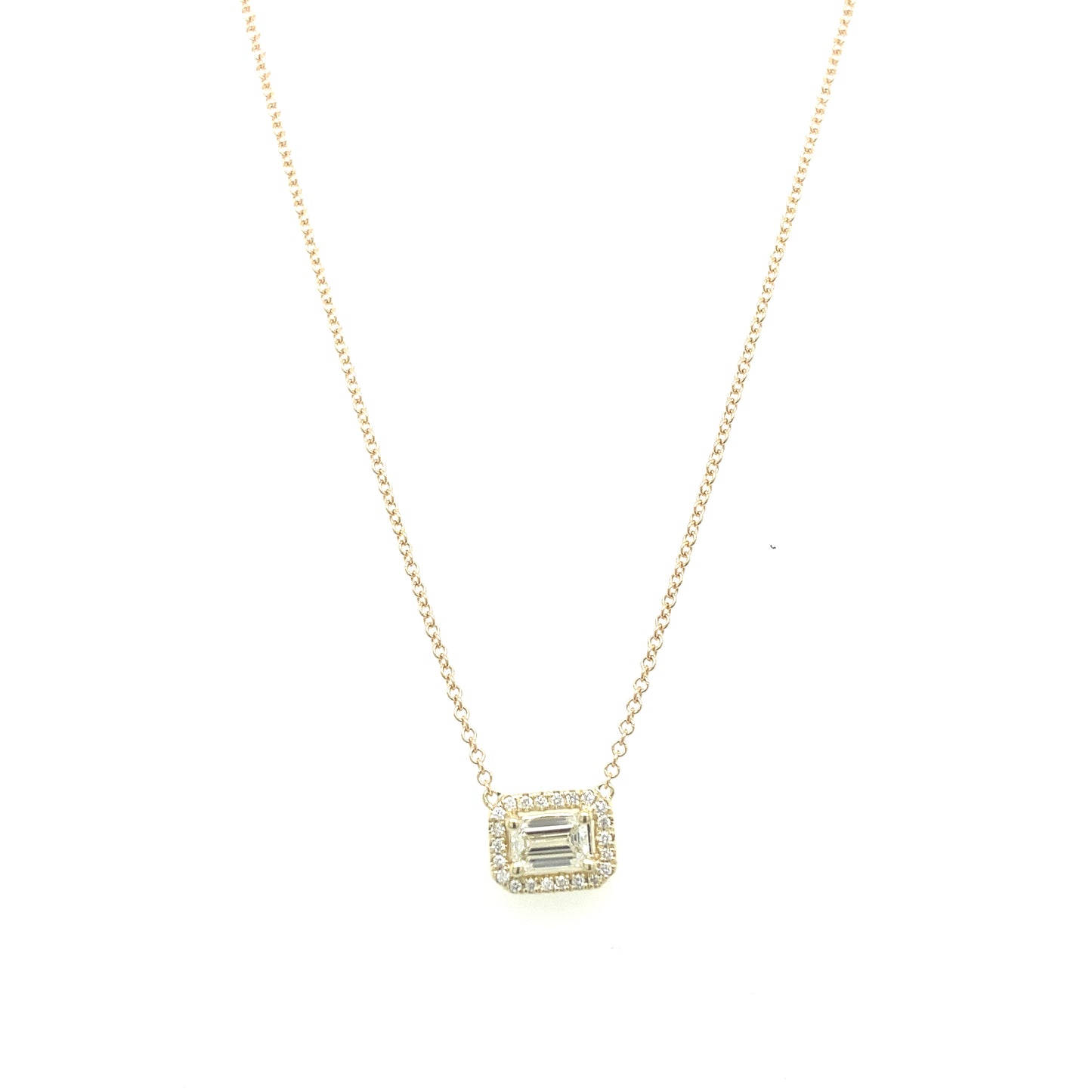 Zeghani 14k Diamond Baguette Cut Necklace | Zeghani | Luby