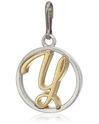 Two-Tone Letter Y Charm (Silver) | Alex and Ani | Luby