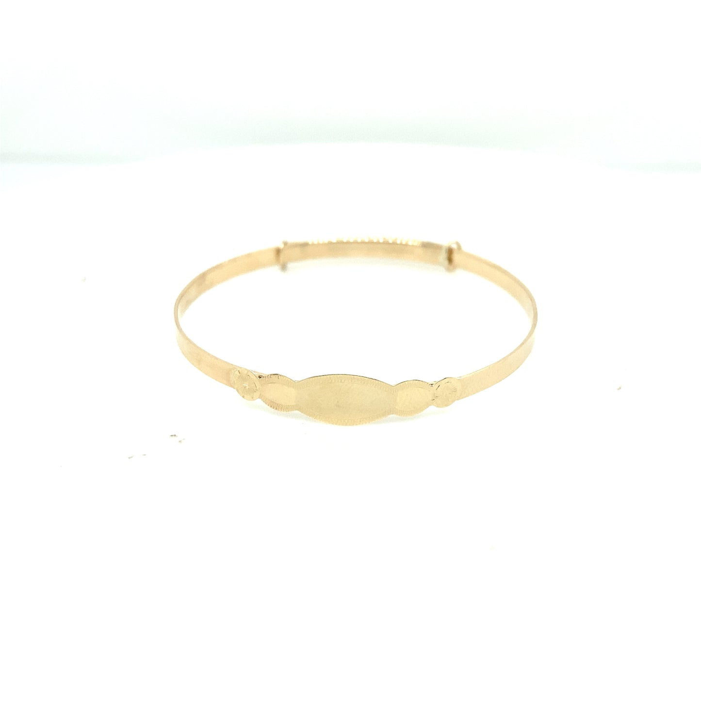 14K Hand Engraving Cuff Baby Bracelet | Luby Gold Collection | Luby