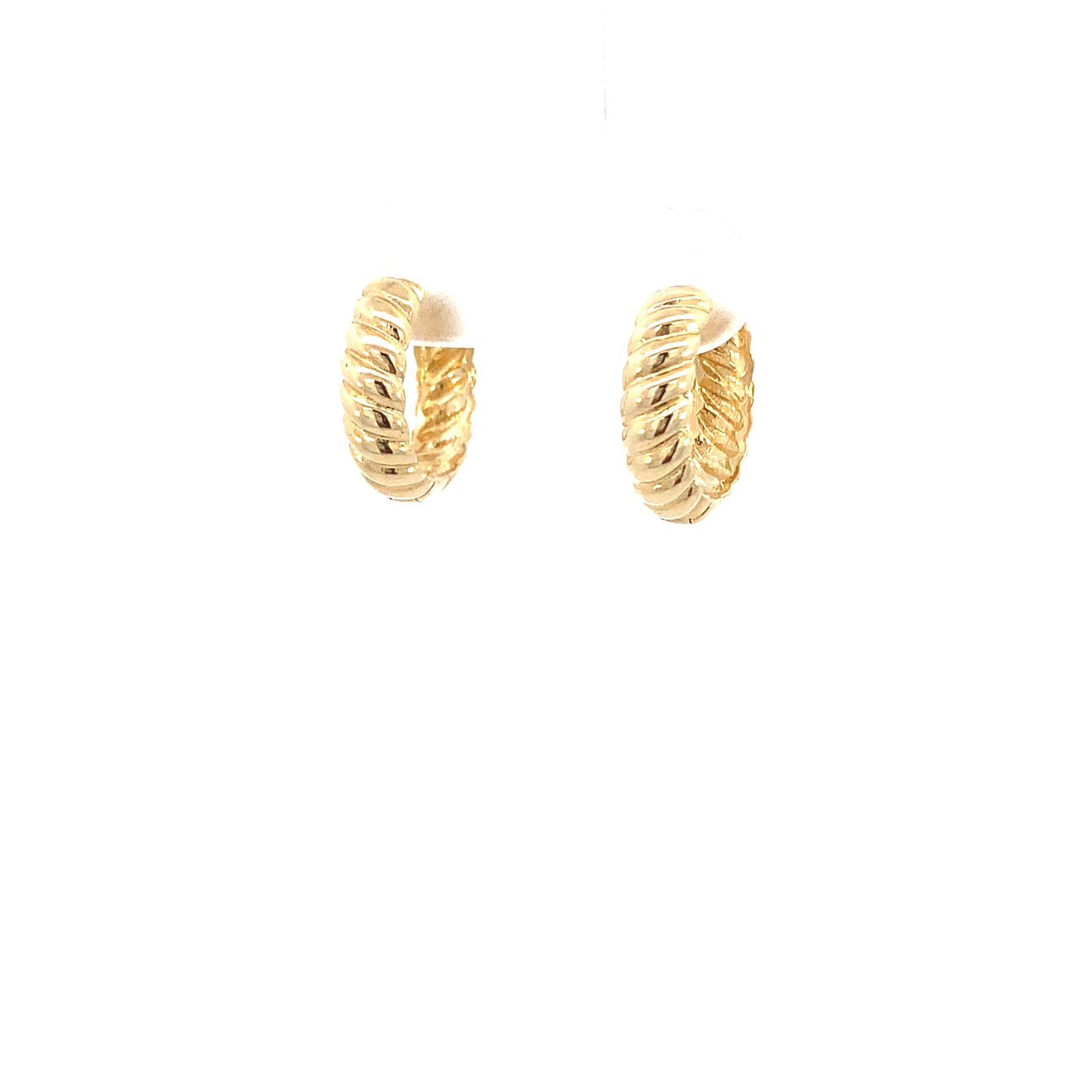 14K Gold Twist Hoops Earrings | Luby Gold Collection | Luby