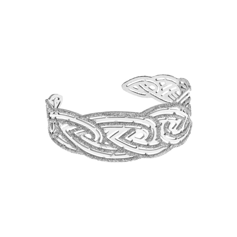 Vanite Glitter Brass Thin Bangle | Stroili Oro | Luby