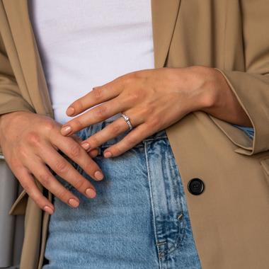 SOLITAIRE ROSE & SILVER RING | Ti Sento Milano | Luby