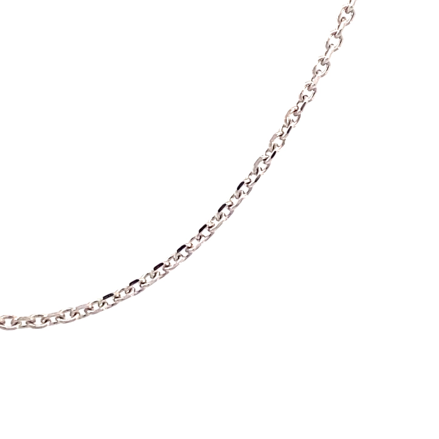 14K White Gold Rolo Chain | Luby Gold Collection | Luby
