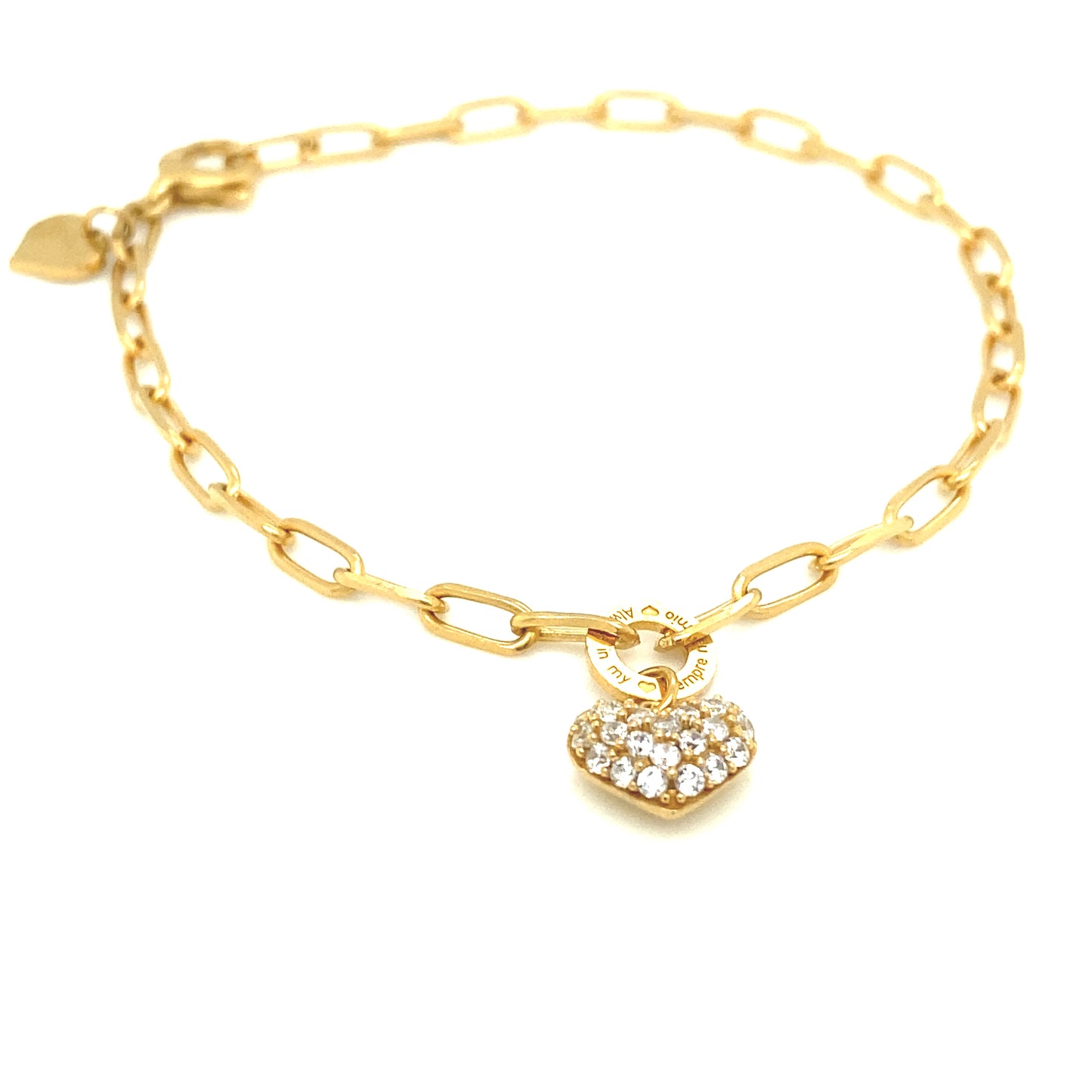 Heart Paper Clip Bracelet | Rebecca | Luby