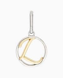 Two-Tone Letter L Charm (Silver/Gold) | Alex and Ani | Luby