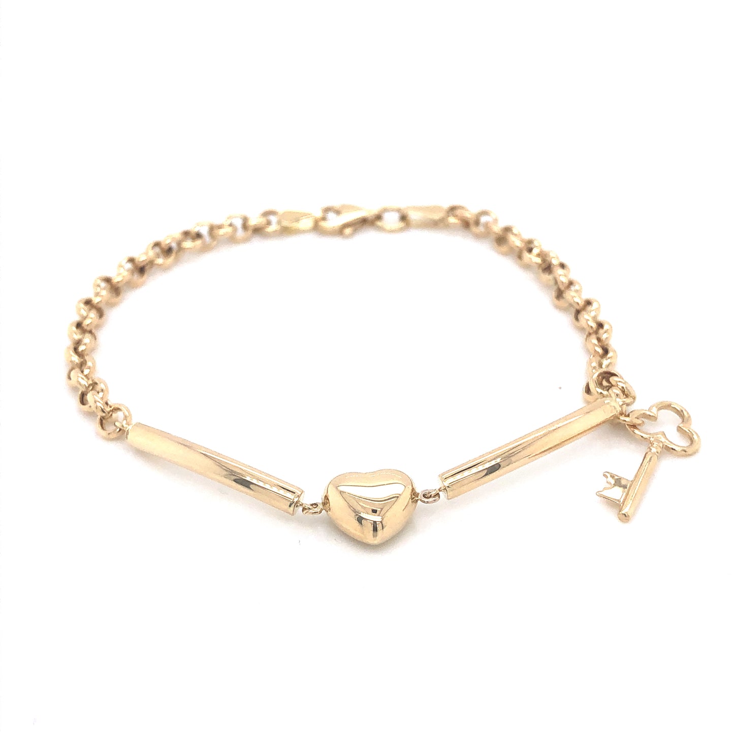 14K Gold Open Heart Bracelet | Luby Gold Collection | Luby