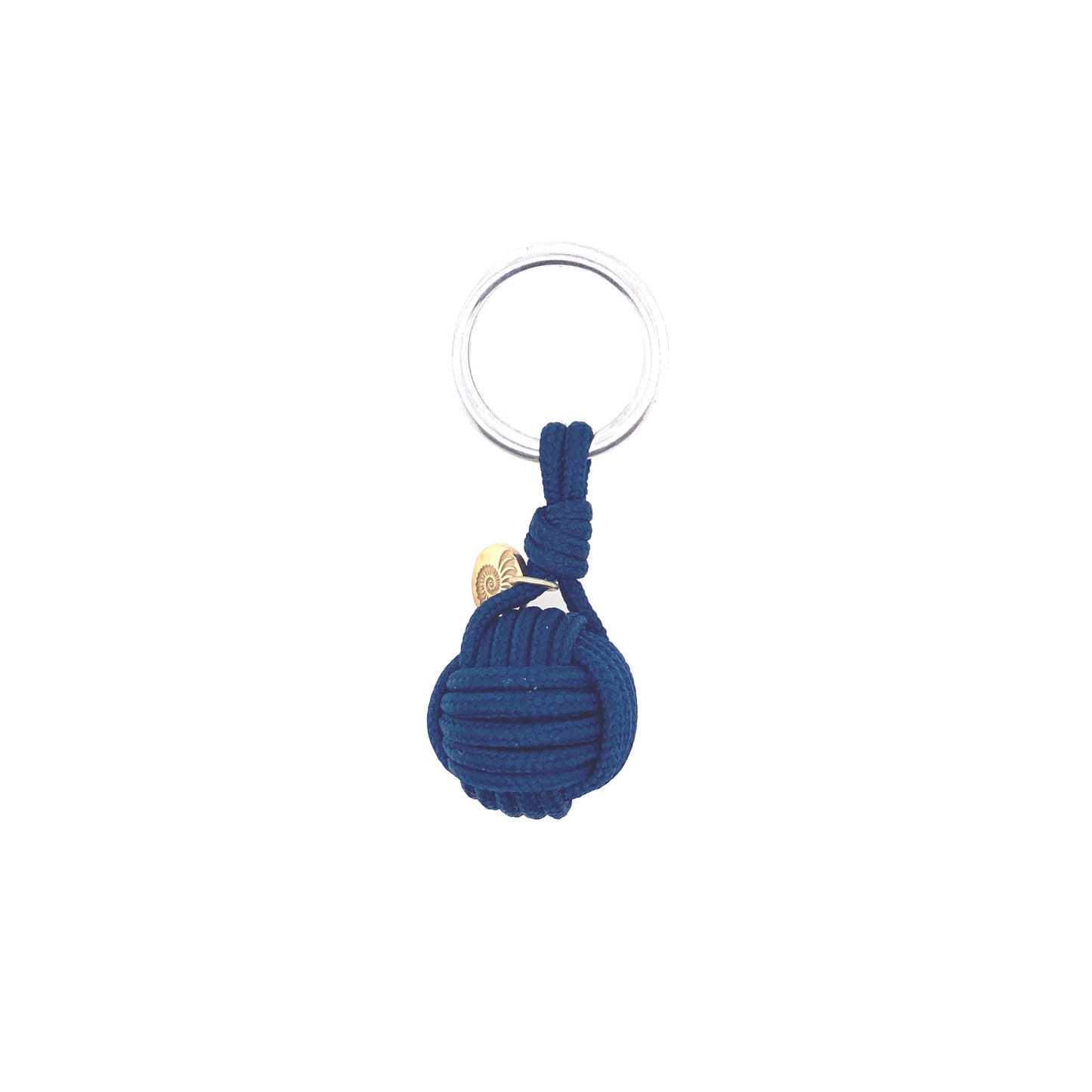 Navy Blue Rope Ball Keychain | Oro Mediterraneo | Luby