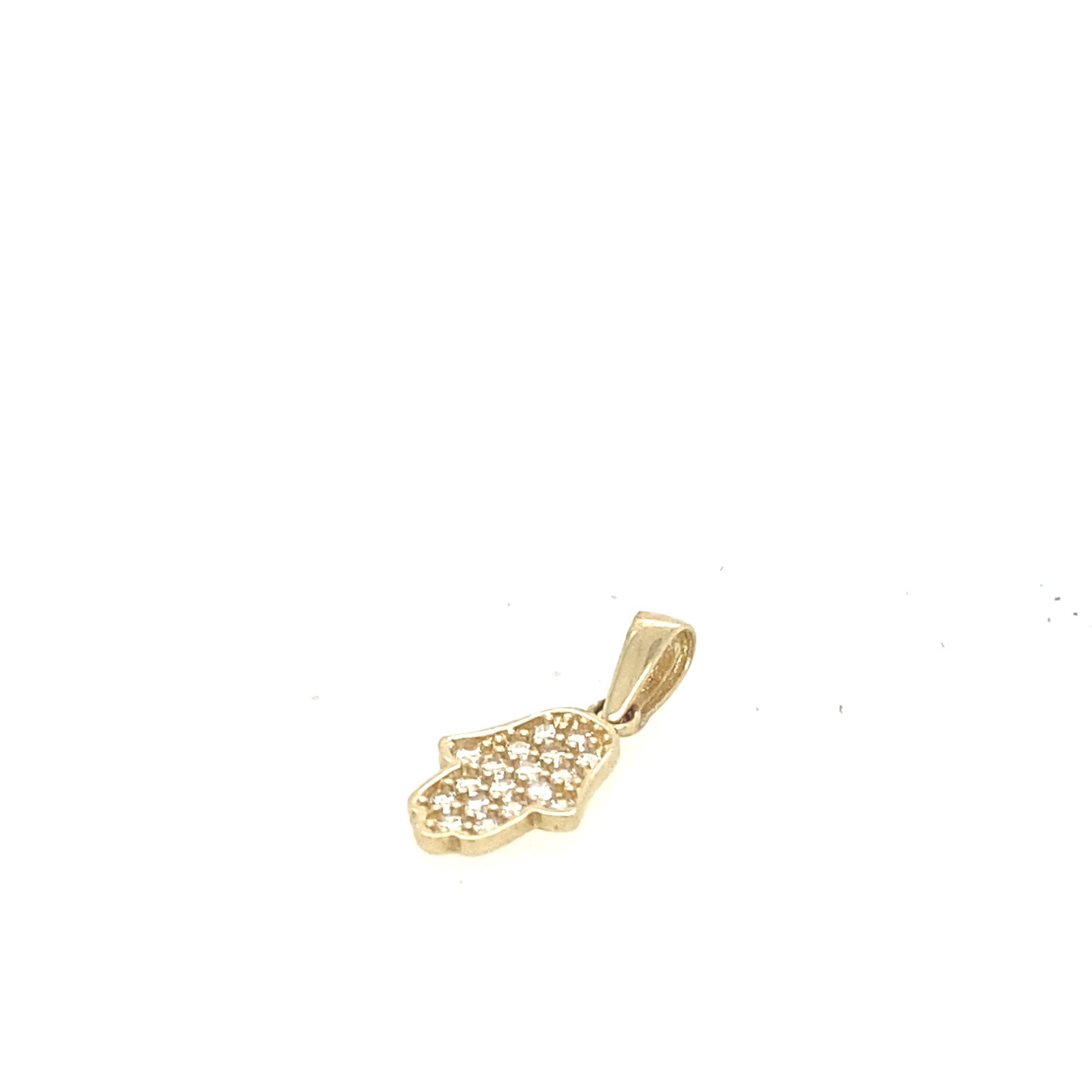 14K Gold Hand of Fatima with CZ Pendant | Luby Gold Collection | Luby