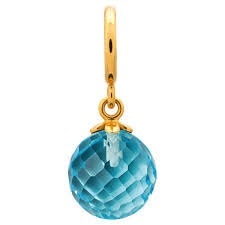 Sky Blue Love Drop Charm (Gold/Sky Blue) | Endless Jewelry | Luby