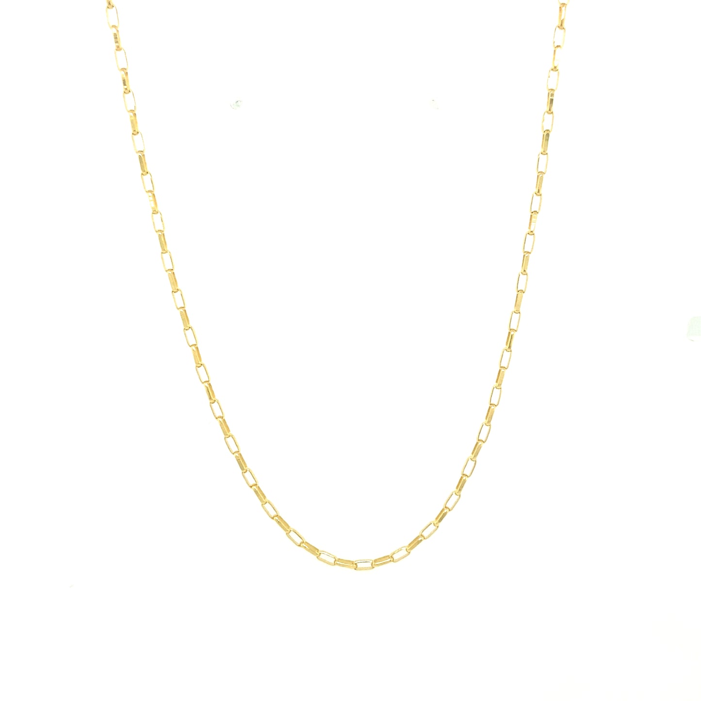 14K Gold Small Paper Clip Link Chain | Luby Gold Collection | Luby