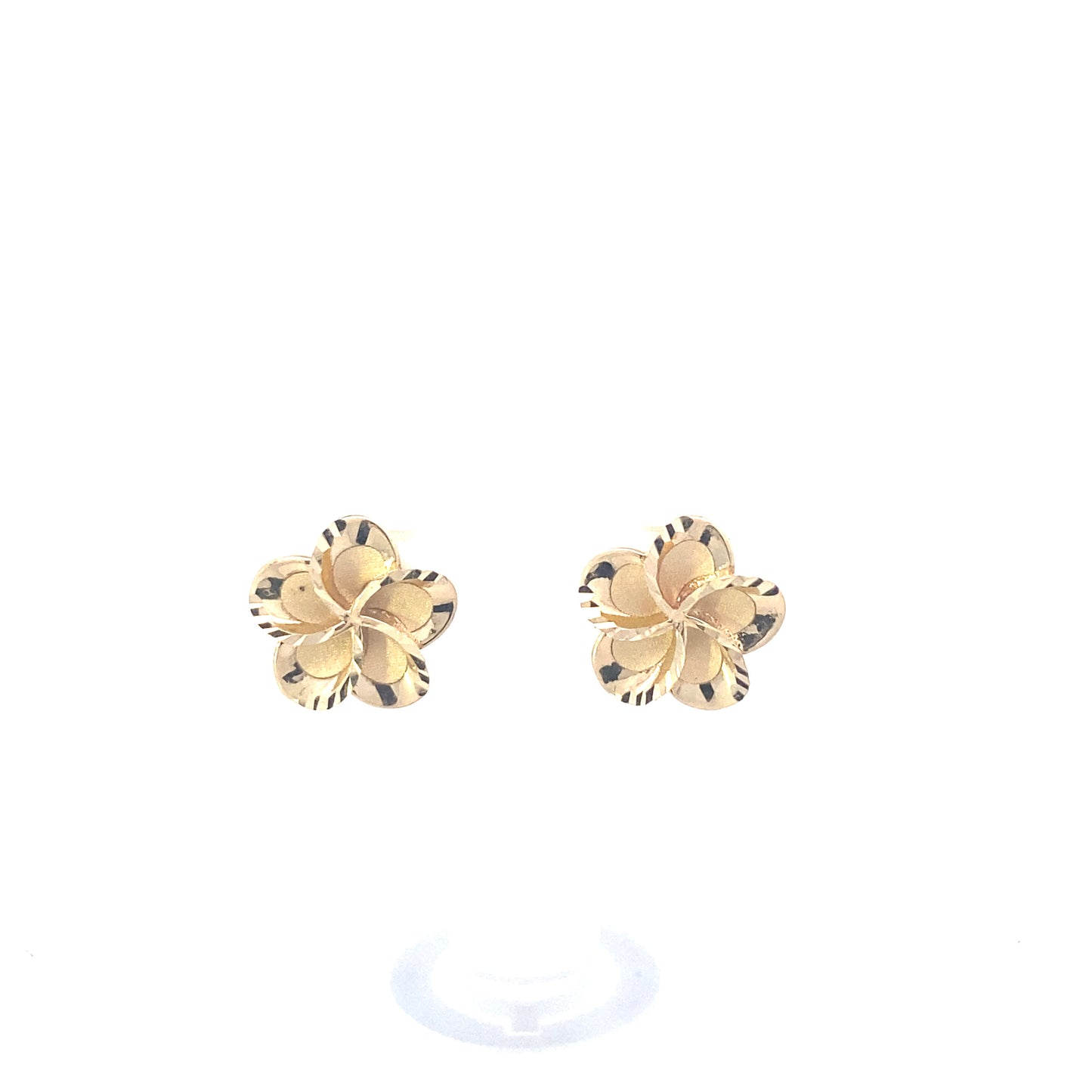 14K Gold Flower Stud Earrings | Luby Gold Collection | Luby