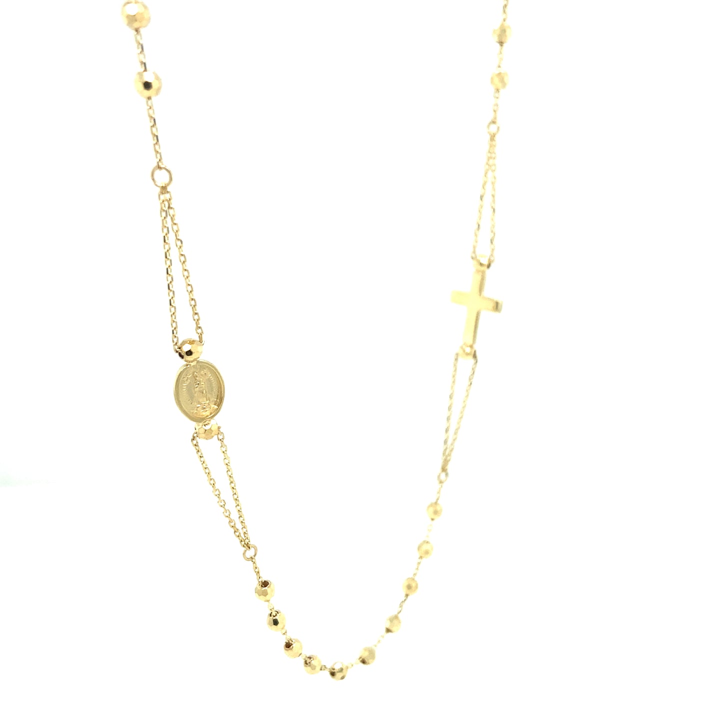 14K Short Rosary Necklace Gold | Luby Gold Collection | Luby