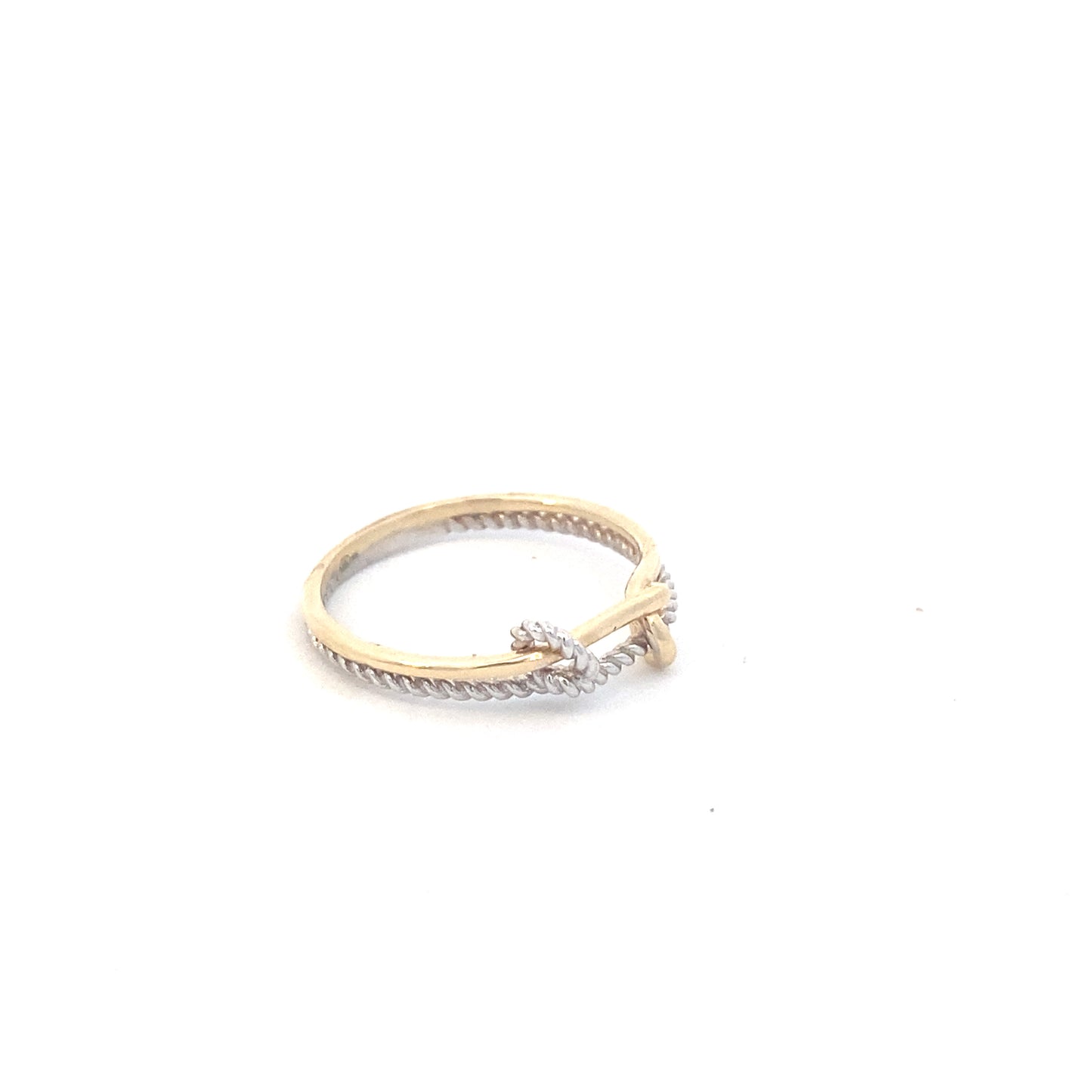 14K Gold 2-tone Knot Ring | Luby Gold Collection | Luby