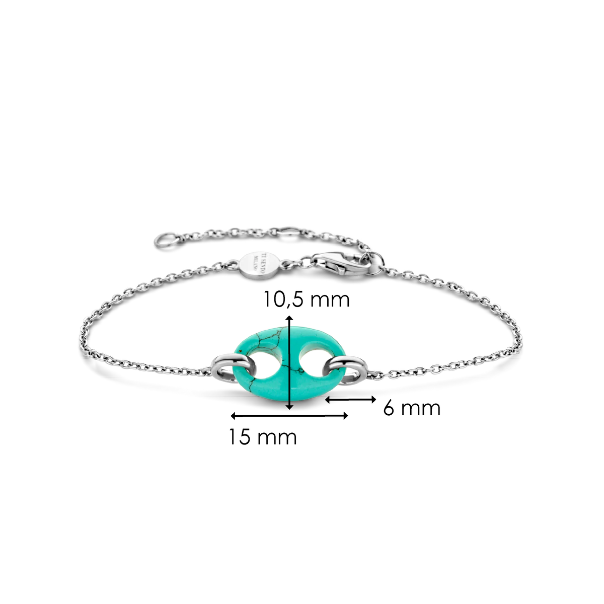 Turquoise Coffee Bean Bracelet | Ti Sento Milano | Luby