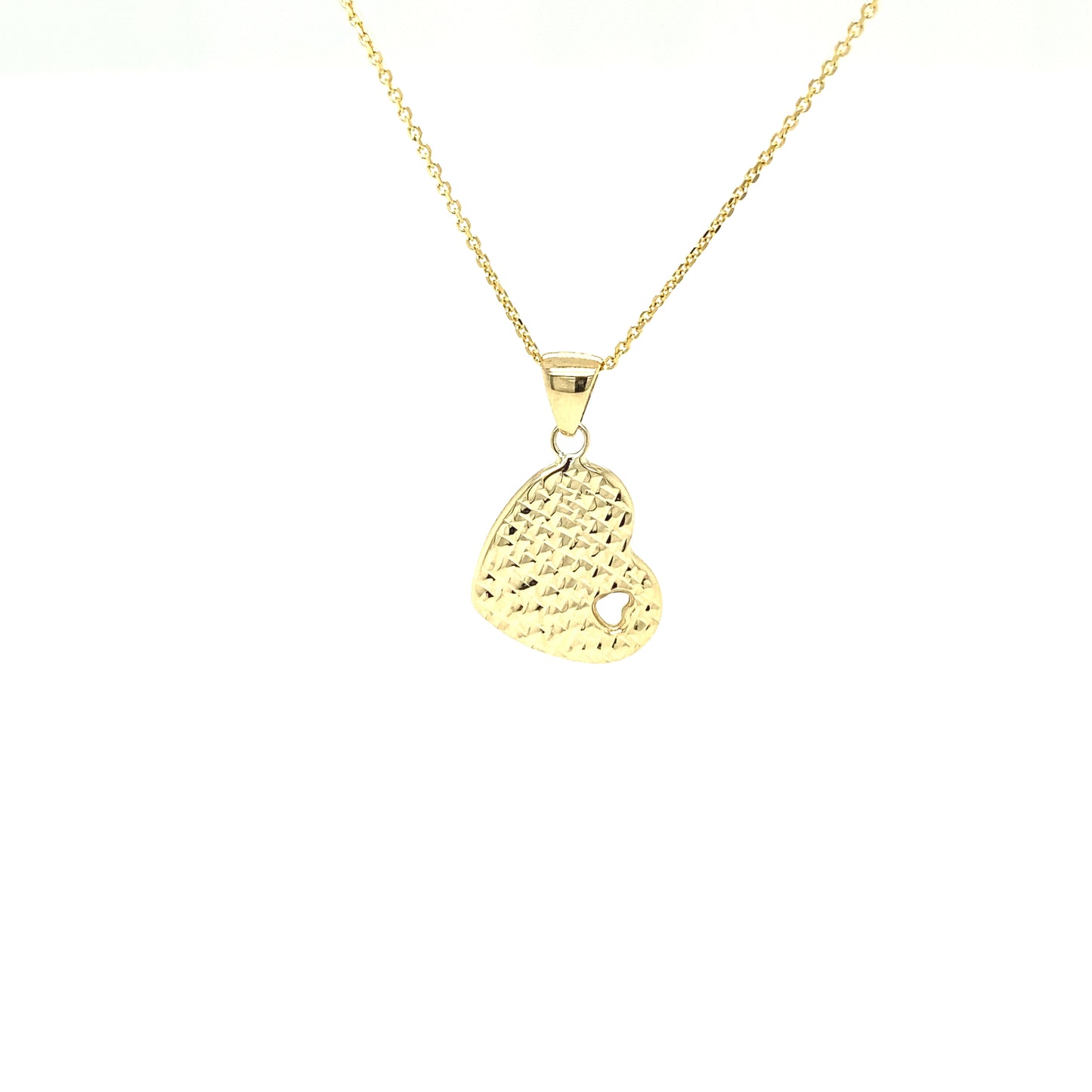 HEART PENDANT WITH HEART SHAPE | Luby Gold Collection | Luby
