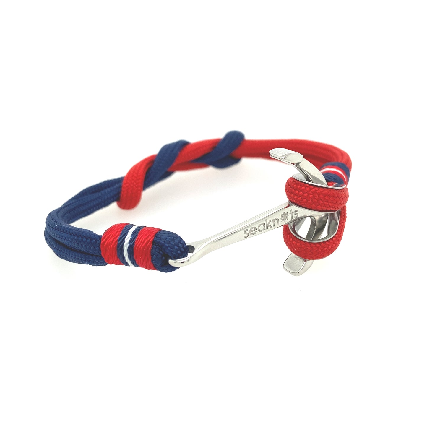 Double Cord with Silver Anchor Bracelet | Seaknots | Luby