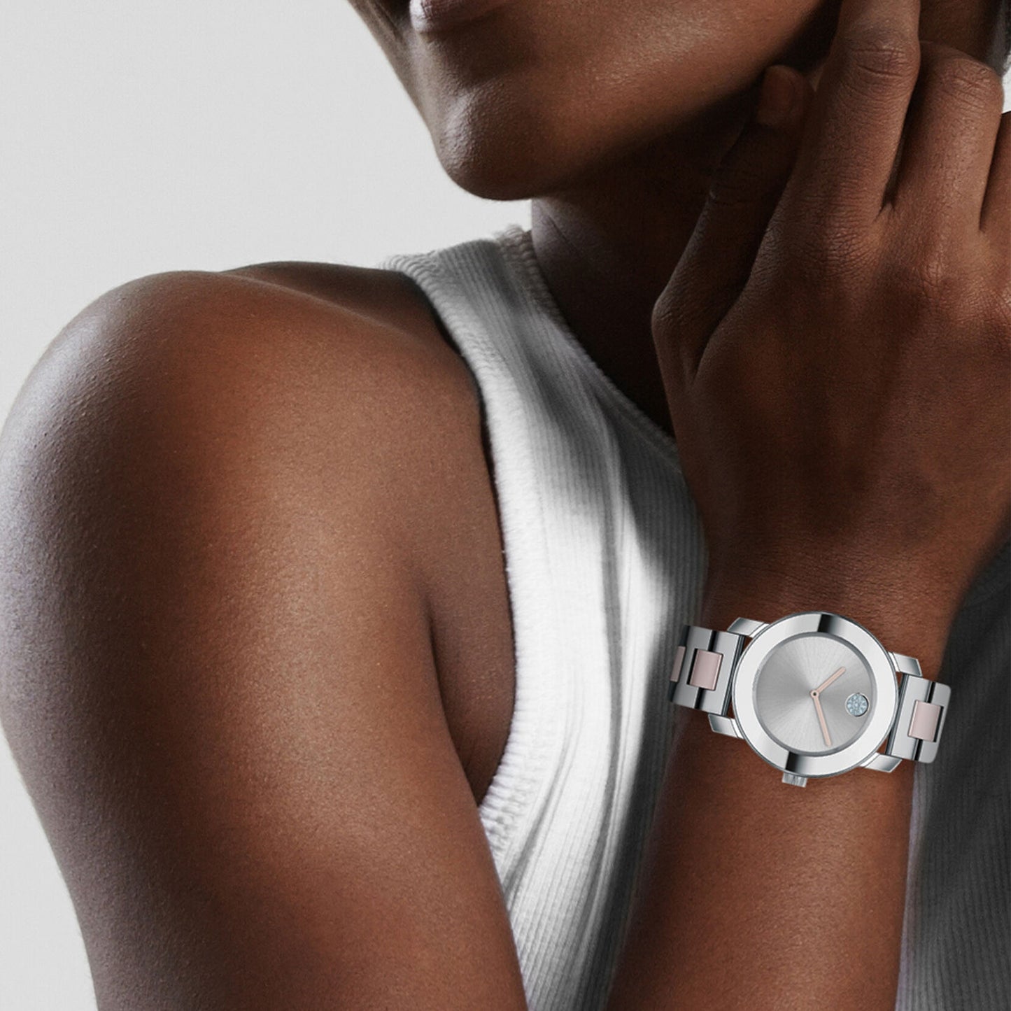 Bold Ceramic (Silver/Blush Pink) | Movado | Luby