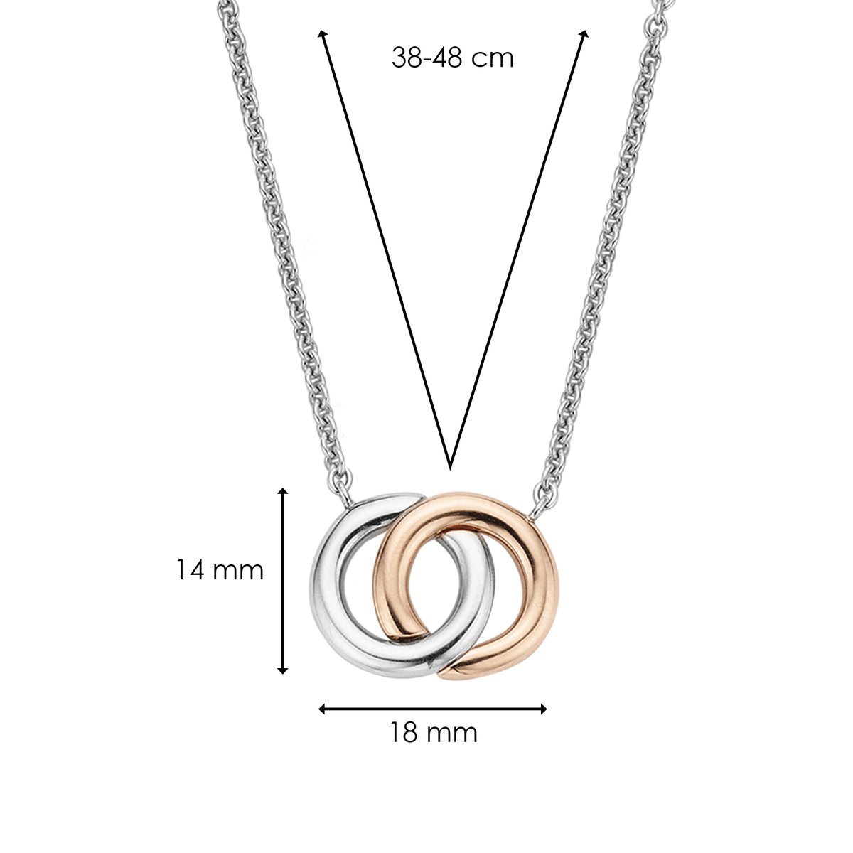 Ti sento necklace, silverwith cz | Ti Sento Milano | Luby