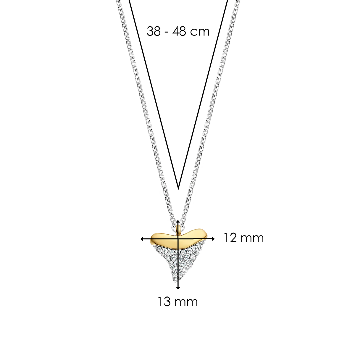 Triangular Shape Handset Necklace | Ti Sento Milano | Luby
