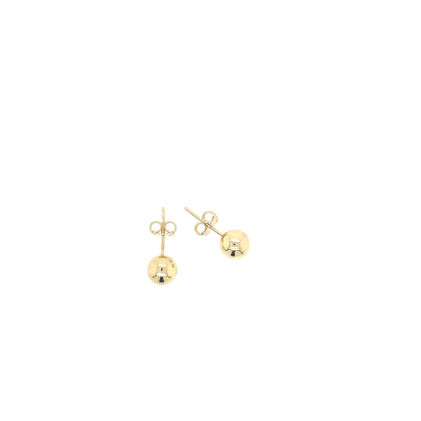 14k Gold 7mm Ball Stud Earrings | Luby Gold Collection | Luby