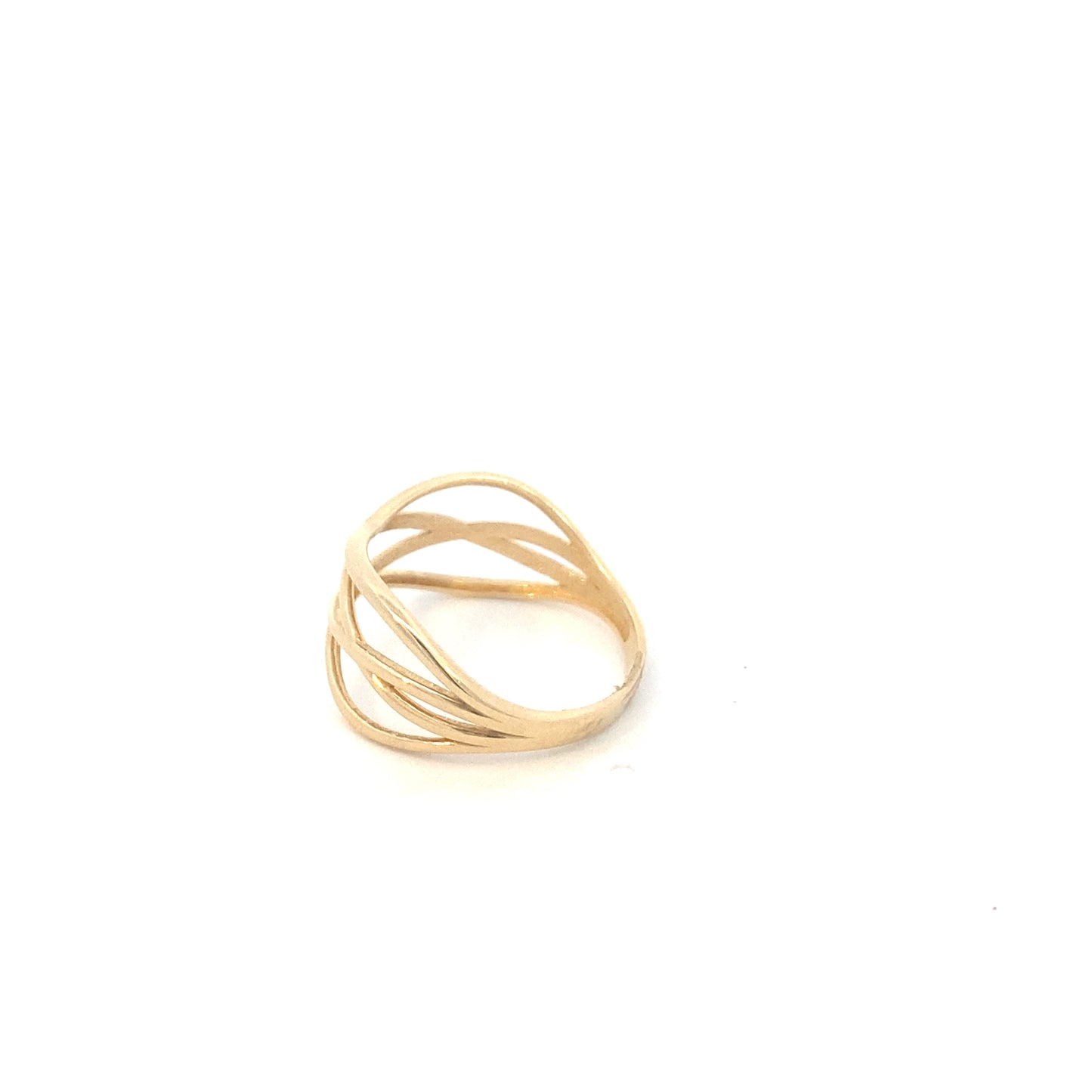 14K Gold Crossed Lines Ring | Luby Gold Collection | Luby