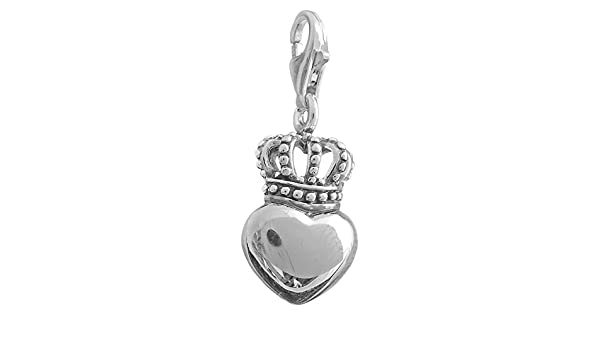 Heart with Crown Charm (Silver) | Thomas Sabo | Luby