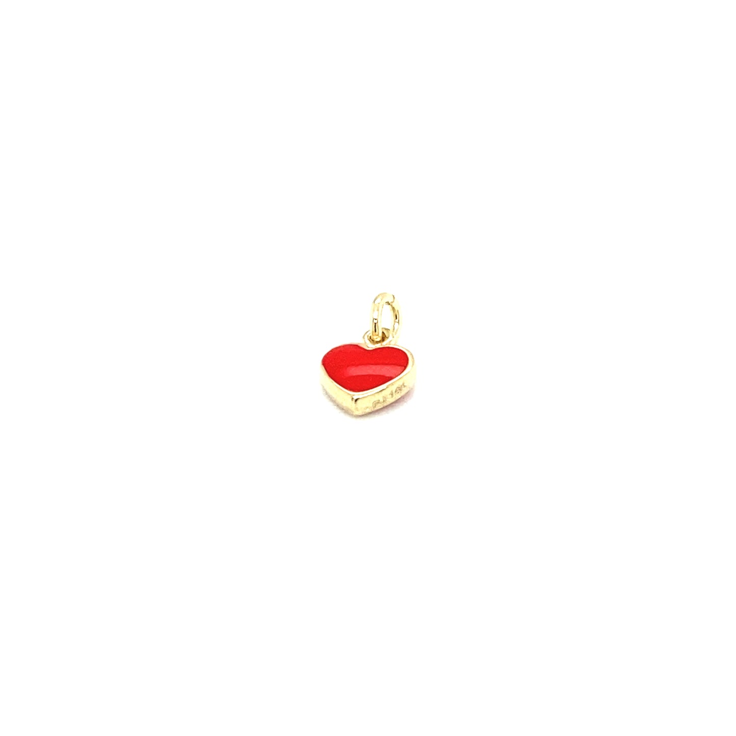 14K GOLD ENAMEL EXTRASMALL HEART | Luby Gold Collection | Luby