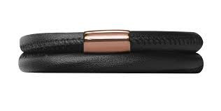 Black Double Wrap Leather Bracelet (Rose-Gold/Black) | Endless Jewelry | Luby