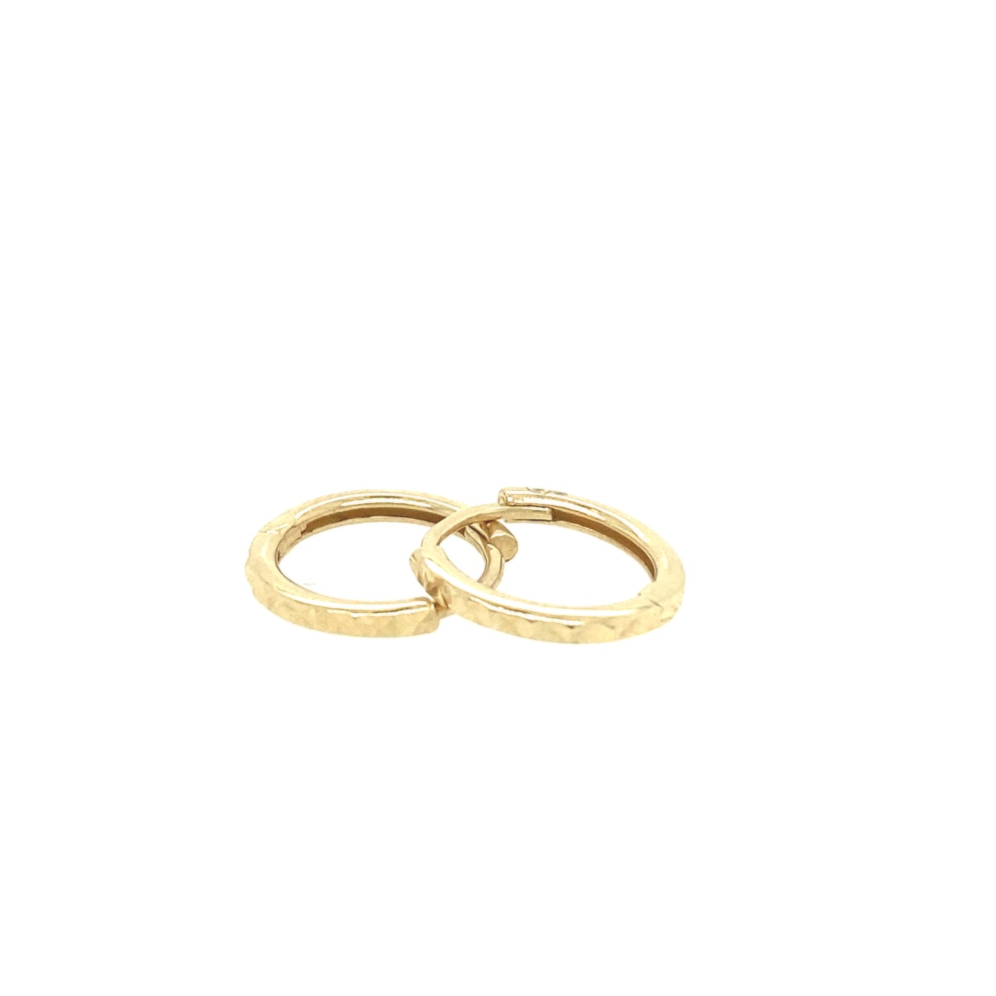 14k Gold Faceted Hoop Earrings | Luby Gold Collection | Luby