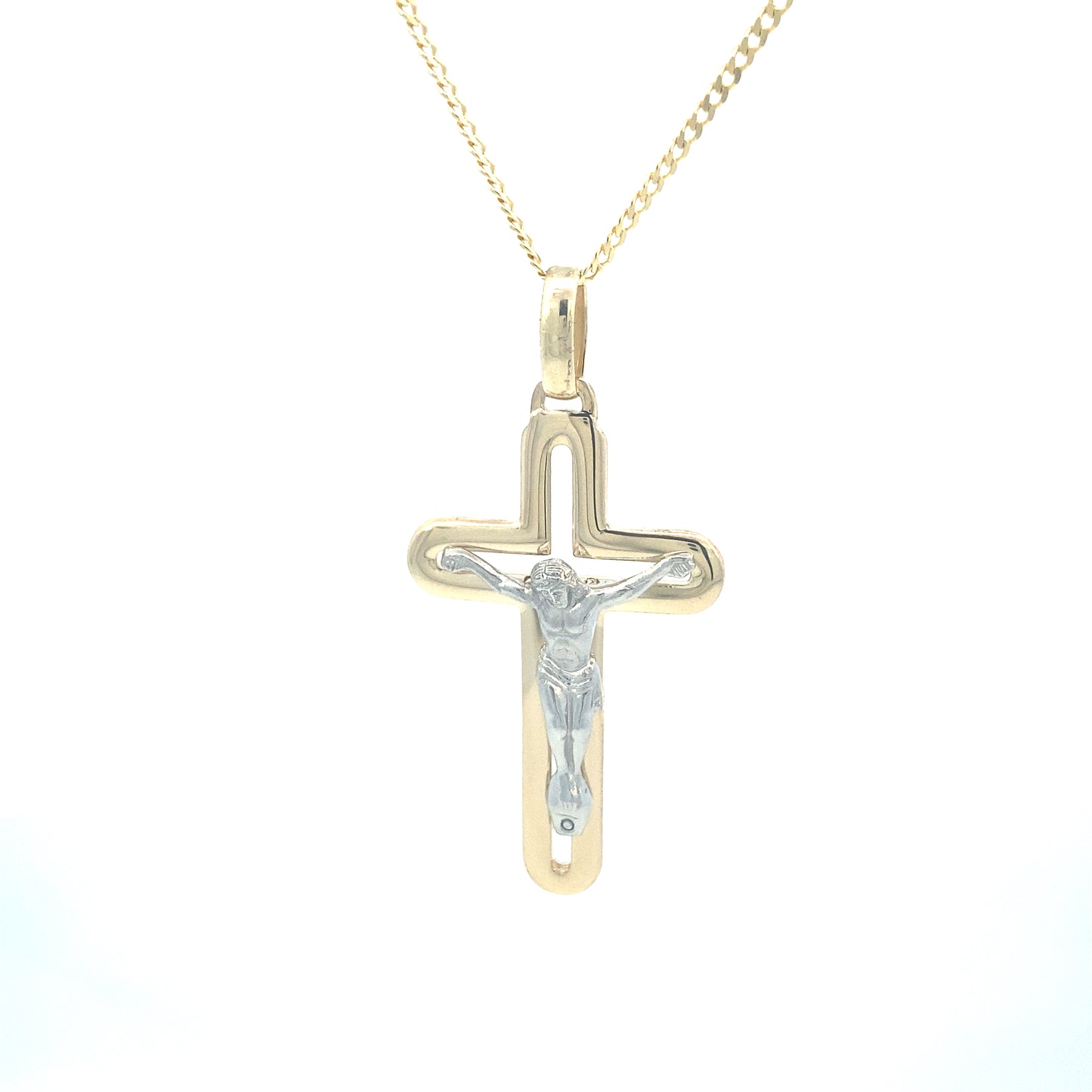 14K Gold 2T Cross Pendant | Luby Gold Collection | Luby