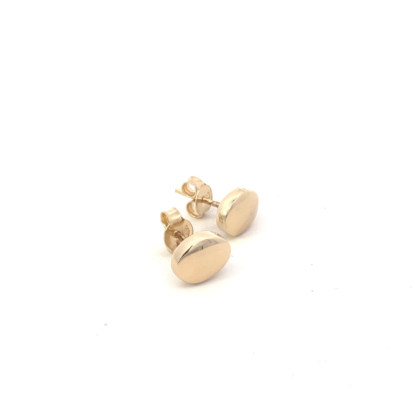 14K Gold Oval Stud Earrings | Luby Gold Collection | Luby
