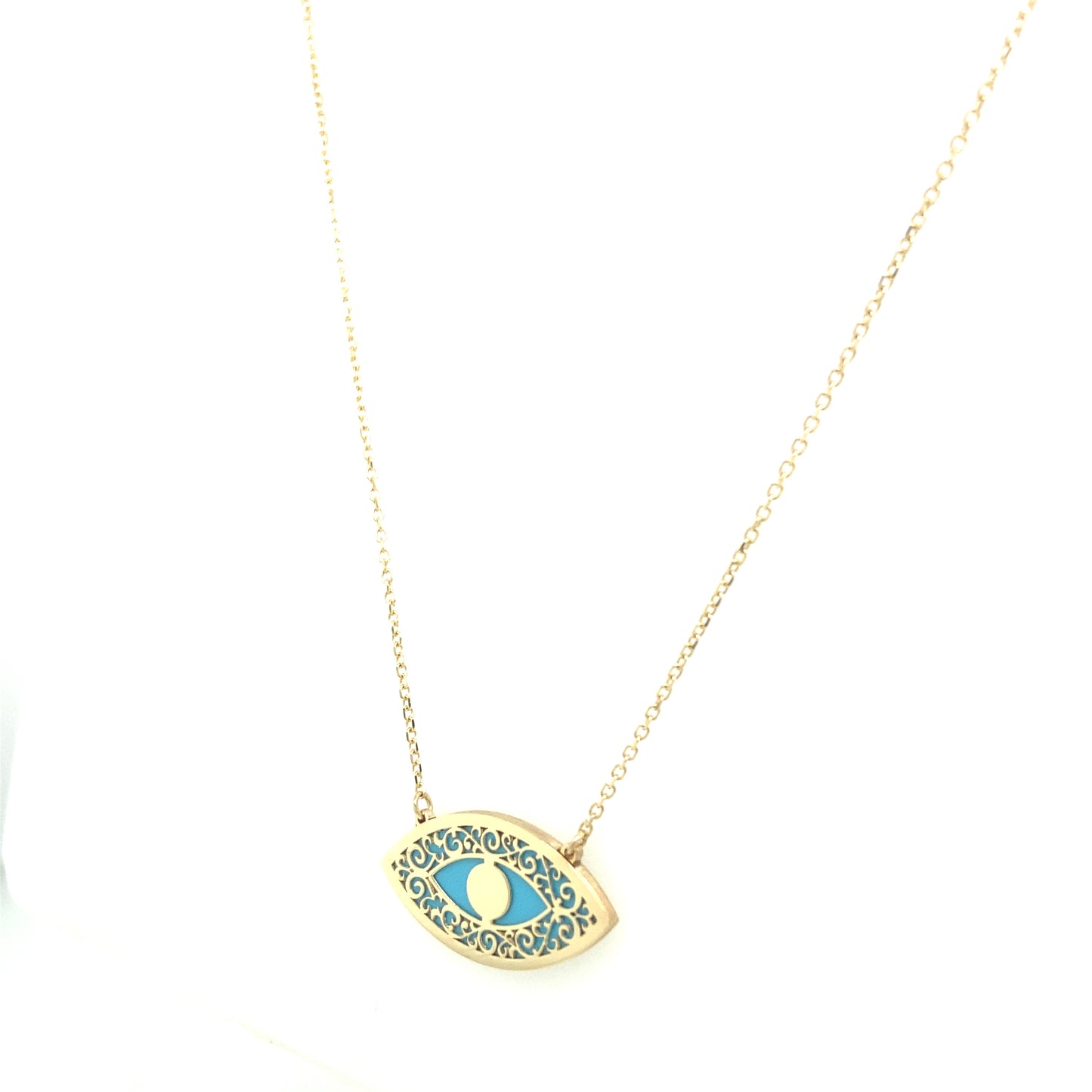 14k Gold Eye Necklace | Luby Gold Collection | Luby