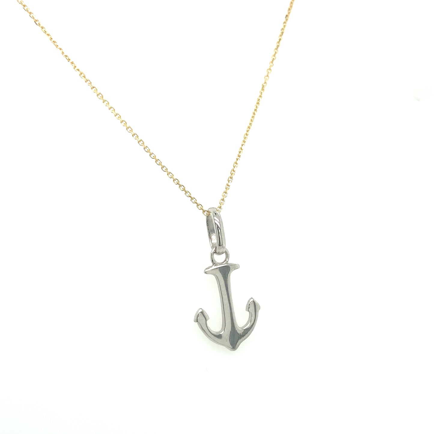 14K Gold Anchor Flat Pendant | Luby Gold Collection | Luby