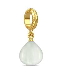 White Snake Eye Charm (Gold/White) | Endless Jewelry | Luby