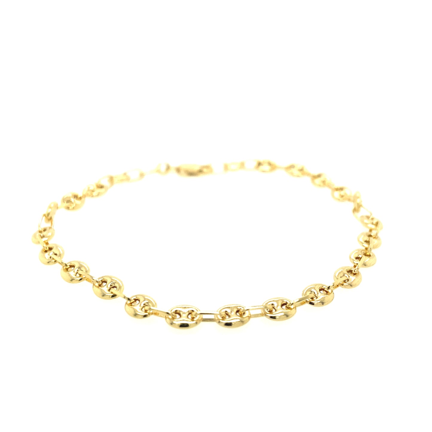 14K Gold Puff Link Bracelet | Luby Gold Collection | Luby