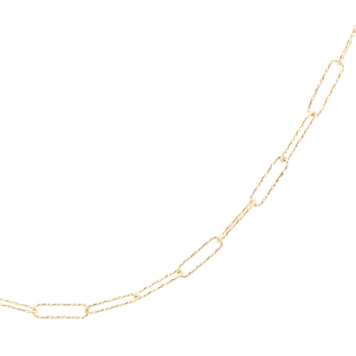 14K Gold Small Paper Clip Chain | Luby Gold Collection | Luby