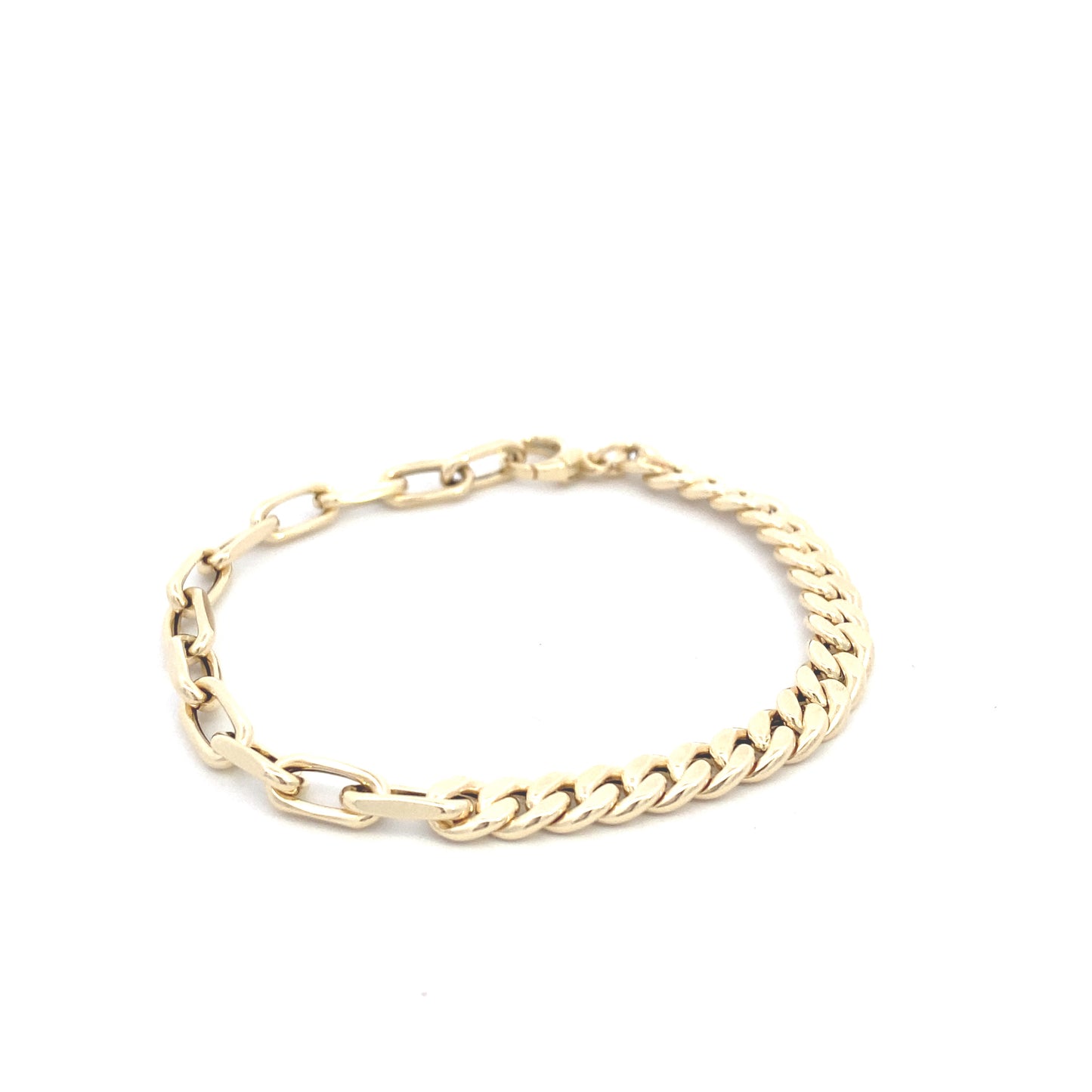 14K Gold Cuban Paper Clip Bracelet | Luby Gold Collection | Luby
