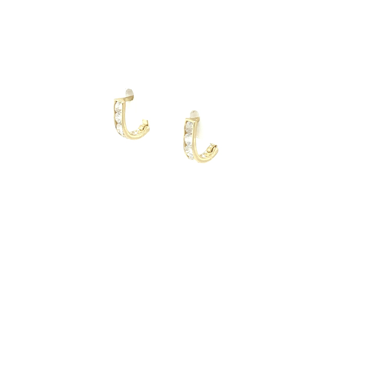 14K Small U Shaped Huggies | Luby Gold Collection | Luby