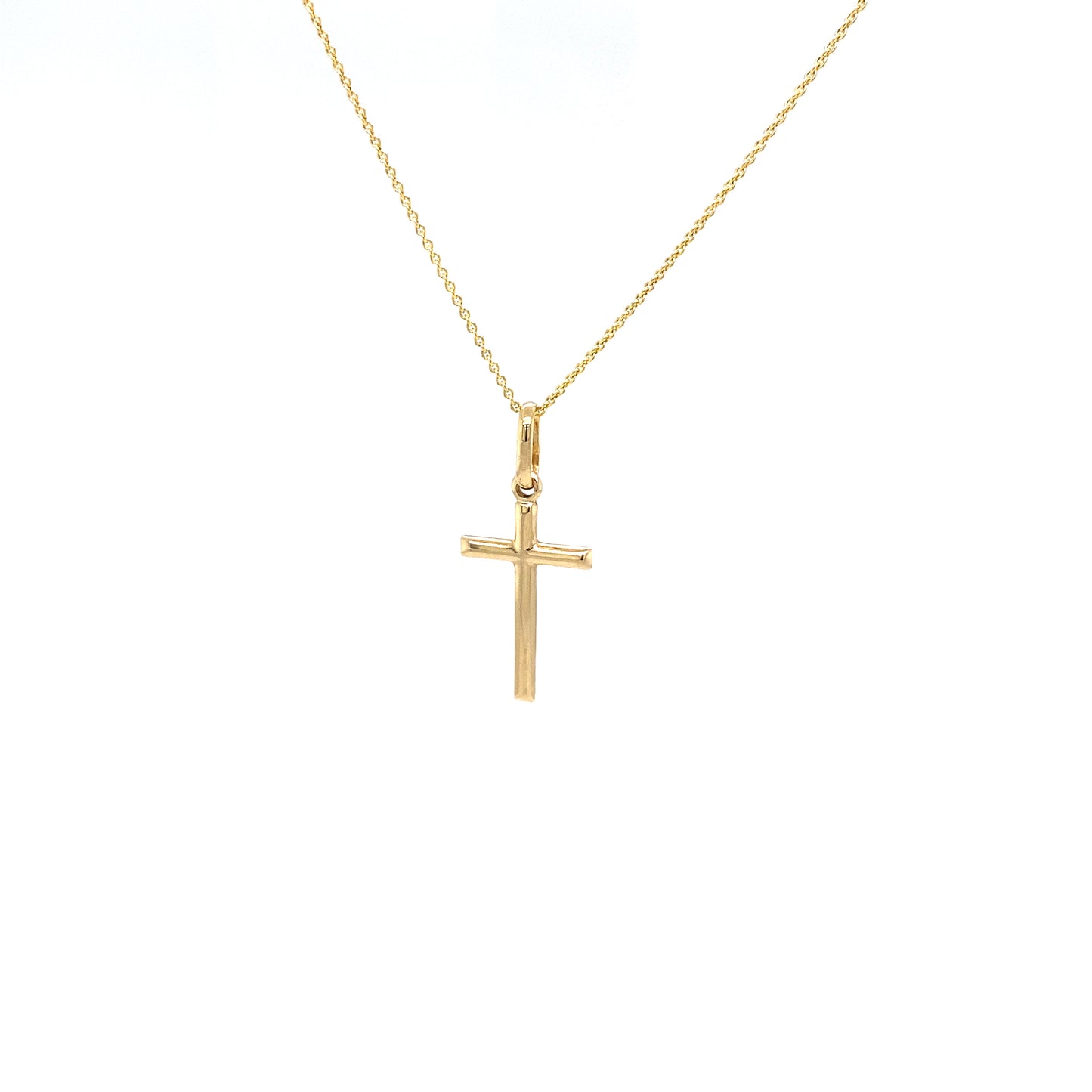 TUBE CROSS 14K GOLD PENDANT | Luby Gold Collection | Luby
