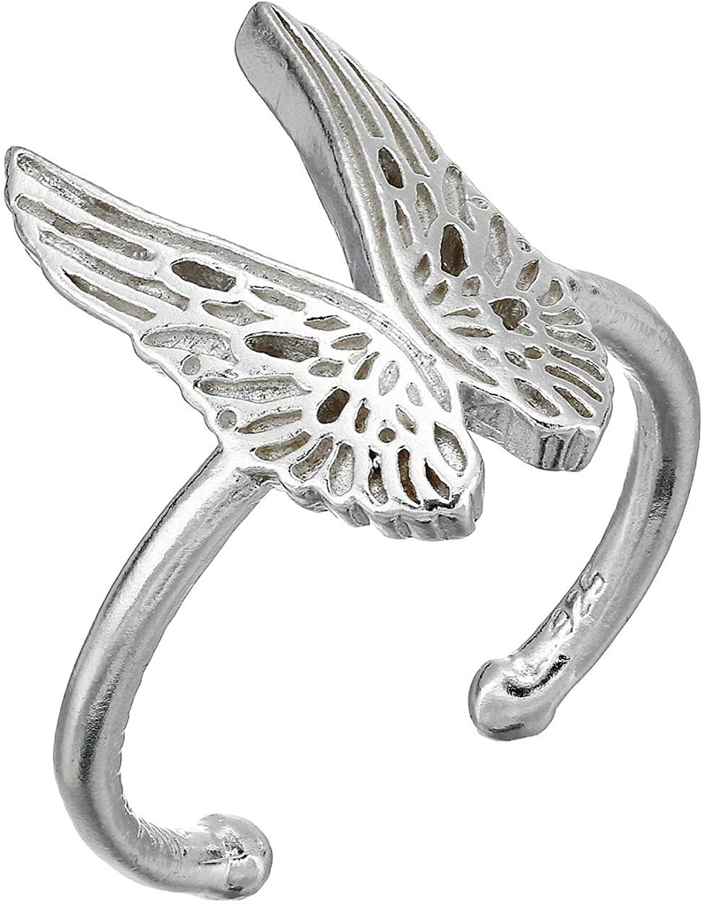 Guardian Angel Adjustable Ring (Silver) | Alex and Ani | Luby