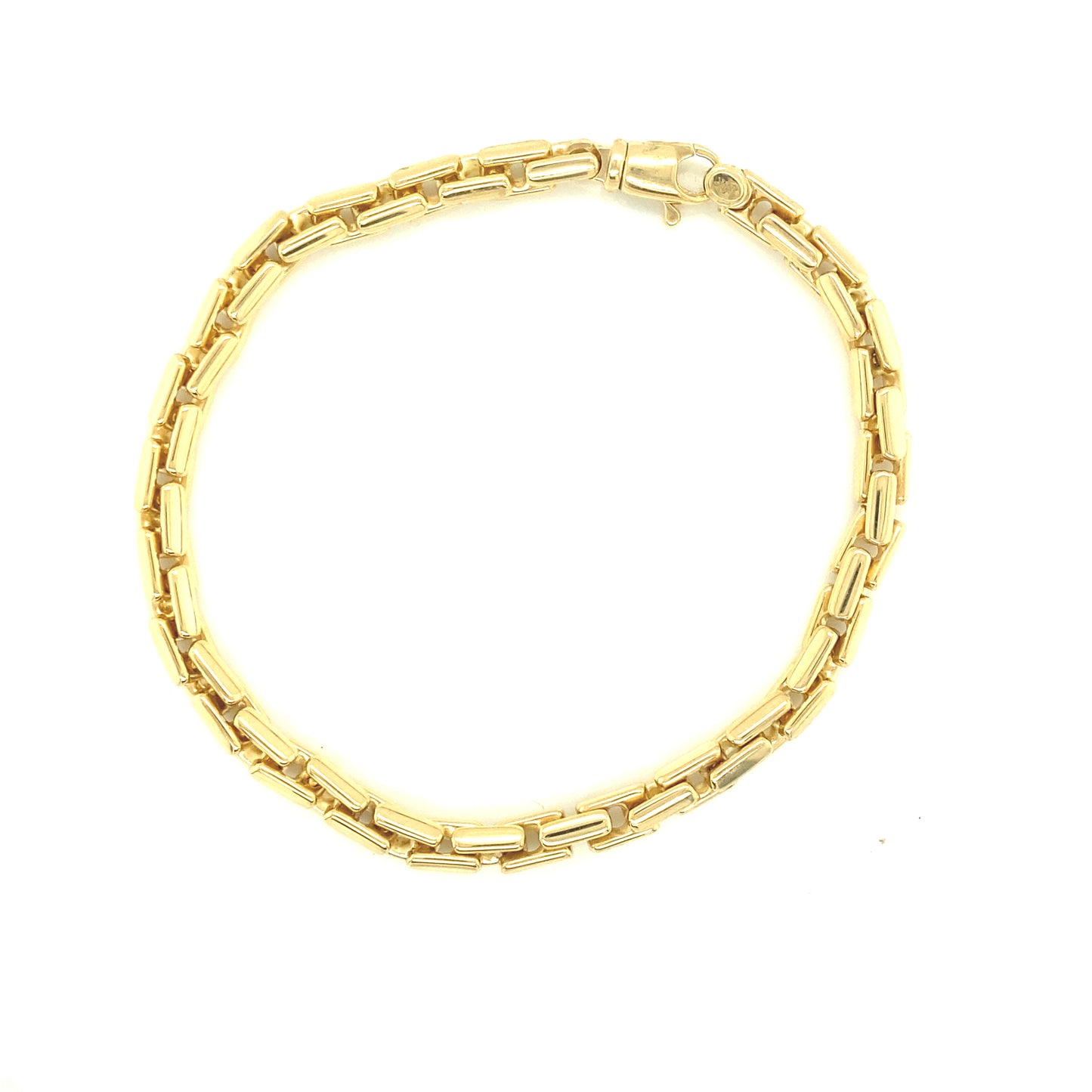 14K Gold Box Link Men Bracelet | Luby Gold Collection | Luby